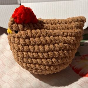 Handmade crochet hen